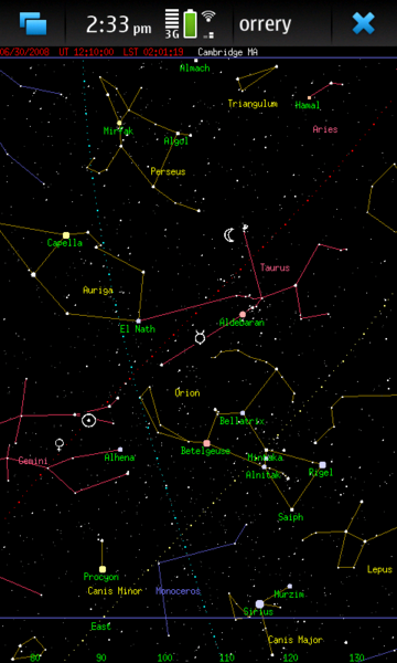 Orrery Constellation Screen